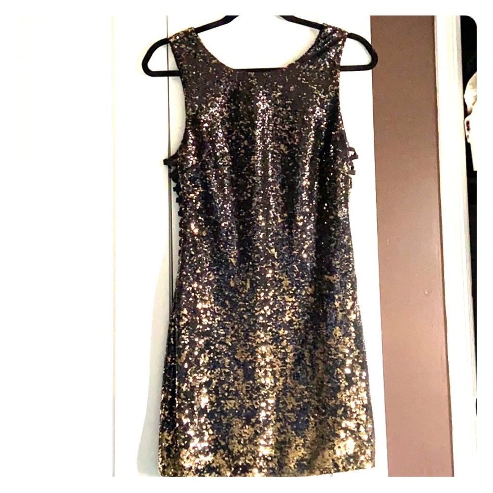 Black & Gold Sequin Dress